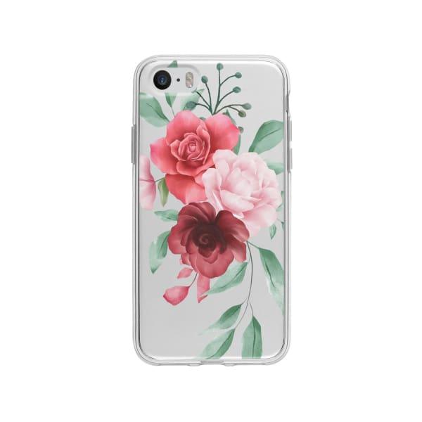 Coque Pour iPhone SE Composition Florale - Transparent