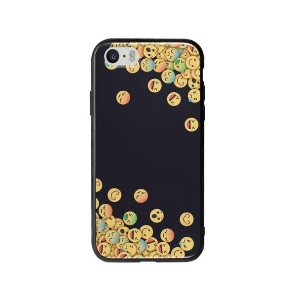 Coque Pour iPhone SE Emojis Tombants - Coque Wiqeo 5€-10€, Estelle Adam, iPhone SE, Motif Wiqeo, Déstockeur de Coques Pour iPhone