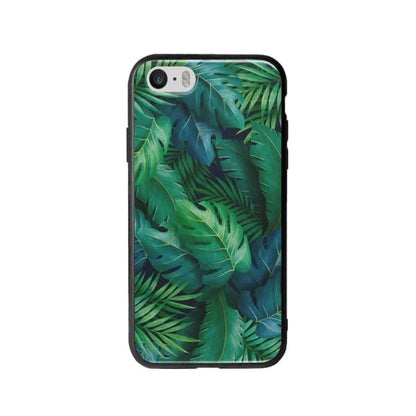 Coque Pour iPhone SE Feuillage Tropical - Coque Wiqeo 5€-10€, Estelle Adam, Feuilles, iPhone SE, Motif Wiqeo, Déstockeur de Coques Pour iPhone