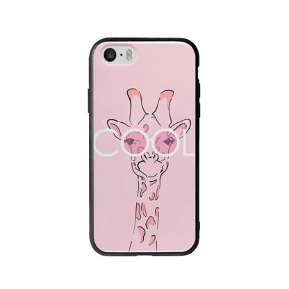 Coque Pour iPhone SE Girafe Cool - Coque Wiqeo 5€-10€, Animaux, Estelle Adam, Illustration, iPhone SE Wiqeo, Déstockeur de Coques Pour iPhone