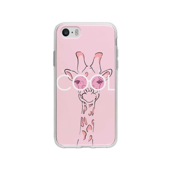 Coque Pour iPhone SE Girafe Cool - Coque Wiqeo 5€-10€, Animaux, Estelle Adam, Illustration, iPhone SE Wiqeo, Déstockeur de Coques Pour iPhone