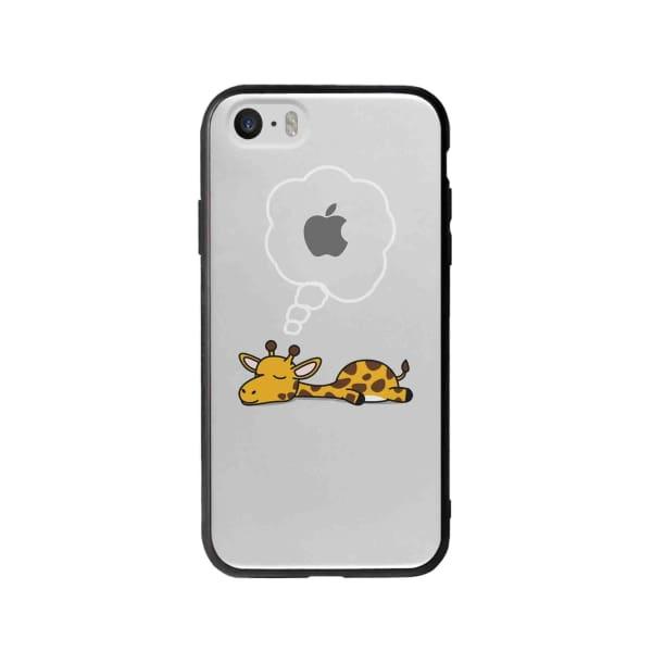 Coque Pour iPhone SE Girafe Endormie - Coque Wiqeo 5€-10€, Animaux, Estelle Adam, Illustration, iPhone SE Wiqeo, Déstockeur de Coques Pour iPhone