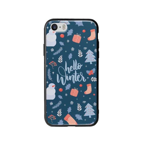 Coque Pour iPhone SE "Hello Winter" - Coque Wiqeo 5€-10€, Estelle Adam, iPhone SE, Motif Wiqeo, Déstockeur de Coques Pour iPhone