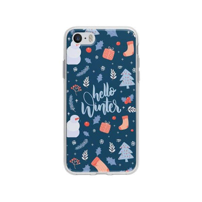 Coque Pour iPhone SE "Hello Winter" - Coque Wiqeo 5€-10€, Estelle Adam, iPhone SE, Motif Wiqeo, Déstockeur de Coques Pour iPhone