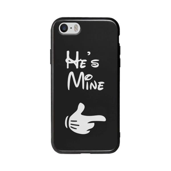 Coque Pour iPhone SE "He's Mine" - Coque Wiqeo 5€-10€, Couple, iPhone SE, Mireille Lachapelle Wiqeo, Déstockeur de Coques Pour iPhone