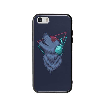 Coque Pour iPhone SE Loup Extatique - Coque Wiqeo 5€-10€, Estelle Adam, Illustration, iPhone SE, Motif Wiqeo, Déstockeur de Coques Pour iPhone