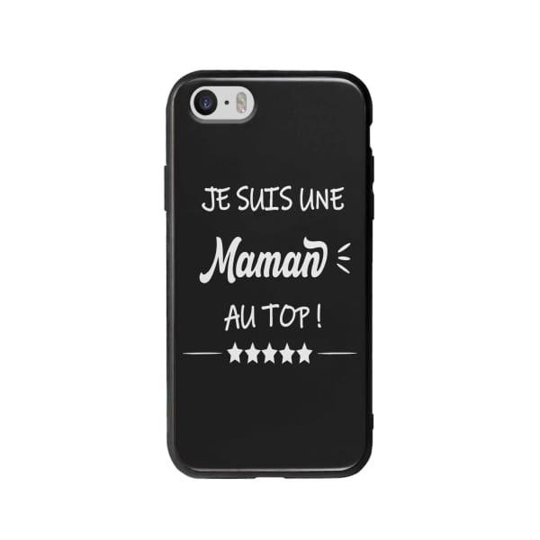 Coque Pour iPhone SE "Maman au Top" - Coque Wiqeo 5€-10€, Géraud Fournier, iPhone SE, Mignon Wiqeo, Déstockeur de Coques Pour iPhone