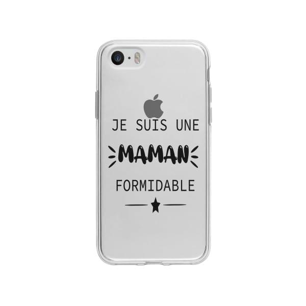 Coque Pour iPhone SE "Maman Formidable" - Coque Wiqeo 5€-10€, Géraud Fournier, iPhone SE, Mignon Wiqeo, Déstockeur de Coques Pour iPhone
