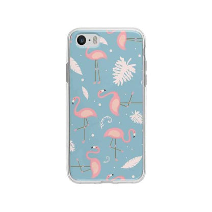 Coque Pour iPhone SE Motif Flamant Rose - Coque Wiqeo 5€-10€, Estelle Adam, Feuilles, iPhone SE, Motif Wiqeo, Déstockeur de Coques Pour iPhone