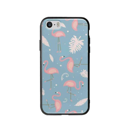 Coque Pour iPhone SE Motif Flamant Rose - Coque Wiqeo 5€-10€, Estelle Adam, Feuilles, iPhone SE, Motif Wiqeo, Déstockeur de Coques Pour iPhone