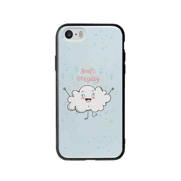 Coque Pour iPhone SE Nuage Souriant - Coque Wiqeo 5€-10€, Géraud Fournier, Illustration, iPhone SE, Mignon Wiqeo, Déstockeur de Coques Pour iPhone