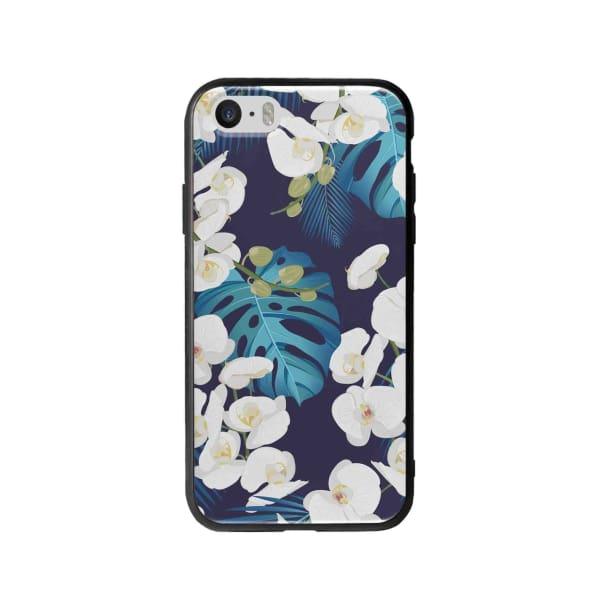 Coque Pour iPhone SE Orchidée Tropicale - Coque Wiqeo 5€-10€, Albert Dupont, Fleur, iPhone SE, Motif Wiqeo, Déstockeur de Coques Pour iPhone