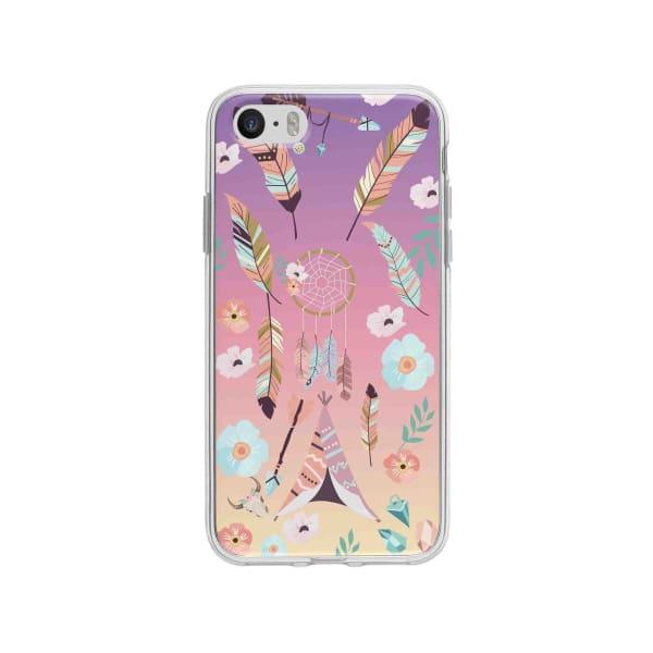 Coque Pour iPhone SE Ornements Boho - Coque Wiqeo 5€-10€, Estelle Adam, Illustration, iPhone SE Wiqeo, Déstockeur de Coques Pour iPhone