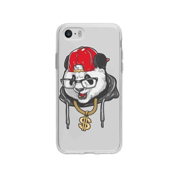 Coque Pour iPhone SE Panda Hiphop - Coque Wiqeo 5€-10€, Animaux, Estelle Adam, Illustration, iPhone SE Wiqeo, Déstockeur de Coques Pour iPhone