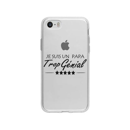 Coque Pour iPhone SE "Papa Génial" - Coque Wiqeo 5€-10€, Estelle Adam, iPhone SE, Motif Wiqeo, Déstockeur de Coques Pour iPhone