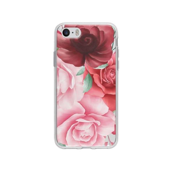 Coque Pour iPhone SE Roses - Transparent