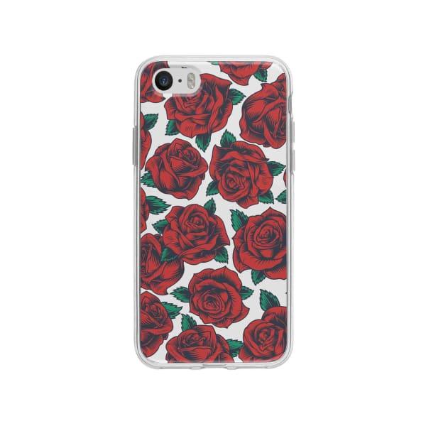 Coque Pour iPhone SE Roses Vintage - Coque Wiqeo 5€-10€, Albert Dupont, Fleur, iPhone SE, Motif, Vintage Wiqeo, Déstockeur de Coques Pour iPhone