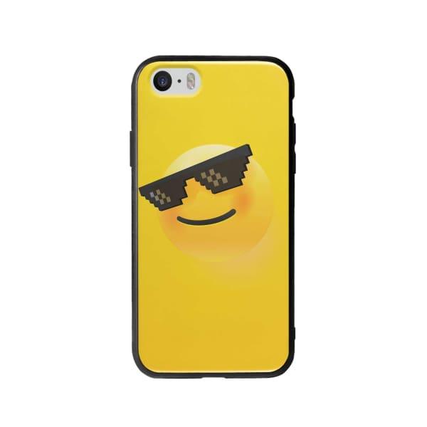 Coque Pour iPhone SE Smiley Lunettes - Coque Wiqeo 5€-10€, Estelle Adam, Illustration, iPhone SE, Motif Wiqeo, Déstockeur de Coques Pour iPhone