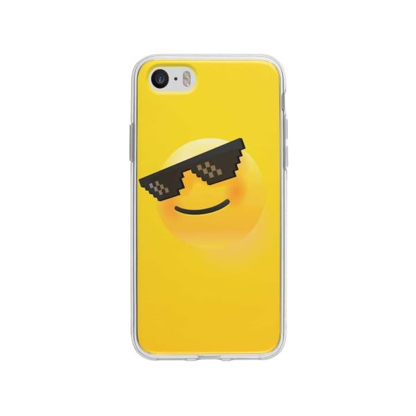 Coque Pour iPhone SE Smiley Lunettes - Coque Wiqeo 5€-10€, Estelle Adam, Illustration, iPhone SE, Motif Wiqeo, Déstockeur de Coques Pour iPhone