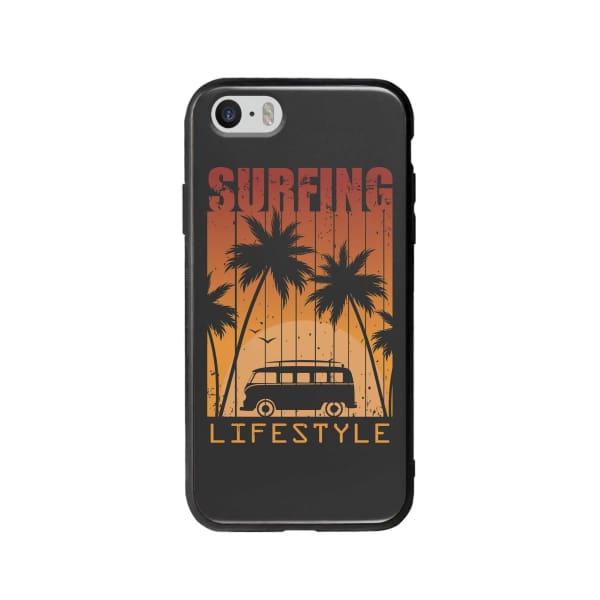 Coque Pour iPhone SE "Surfing Lifestyle" - Coque Wiqeo 5€-10€, Estelle Adam, Illustration, iPhone SE, Motif Wiqeo, Déstockeur de Coques Pour iPhone