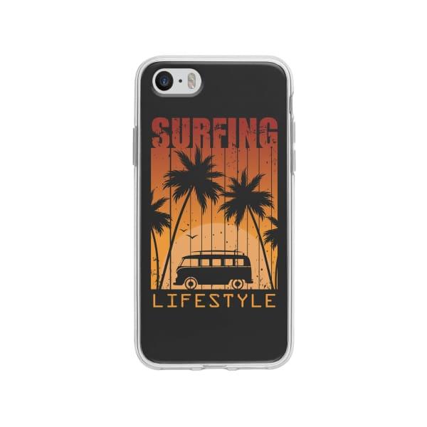 Coque Pour iPhone SE "Surfing Lifestyle" - Coque Wiqeo 5€-10€, Estelle Adam, Illustration, iPhone SE, Motif Wiqeo, Déstockeur de Coques Pour iPhone