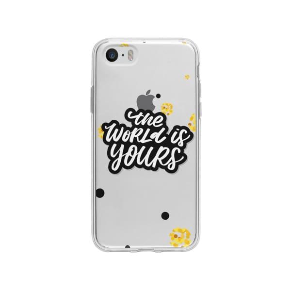 Coque Pour iPhone SE "The World Is Yours" - Coque Wiqeo 5€-10€, Estelle Adam, iPhone SE, Motif Wiqeo, Déstockeur de Coques Pour iPhone