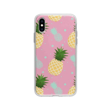 Coque Pour iPhone X Ananas - Coque Wiqeo 10€-15€, Estelle Adam, iPhone X, Motif Wiqeo, Déstockeur de Coques Pour iPhone