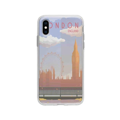 Coque Pour iPhone X Big Ben & London Eye - Coque Wiqeo 10€-15€, Estelle Adam, Illustration, iPhone X, Voyage Wiqeo, Déstockeur de Coques Pour iPhone