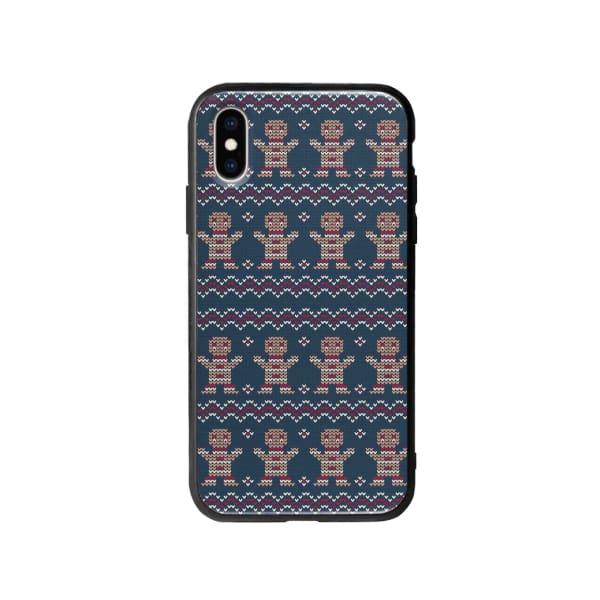 Coque Pour iPhone X Biscuit de Noël Tricoté - Coque Wiqeo 10€-15€, Estelle Adam, iPhone X, Motif, Noël Wiqeo, Déstockeur de Coques Pour iPhone