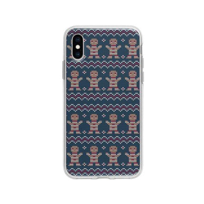 Coque Pour iPhone X Biscuit de Noël Tricoté - Coque Wiqeo 10€-15€, Estelle Adam, iPhone X, Motif, Noël Wiqeo, Déstockeur de Coques Pour iPhone