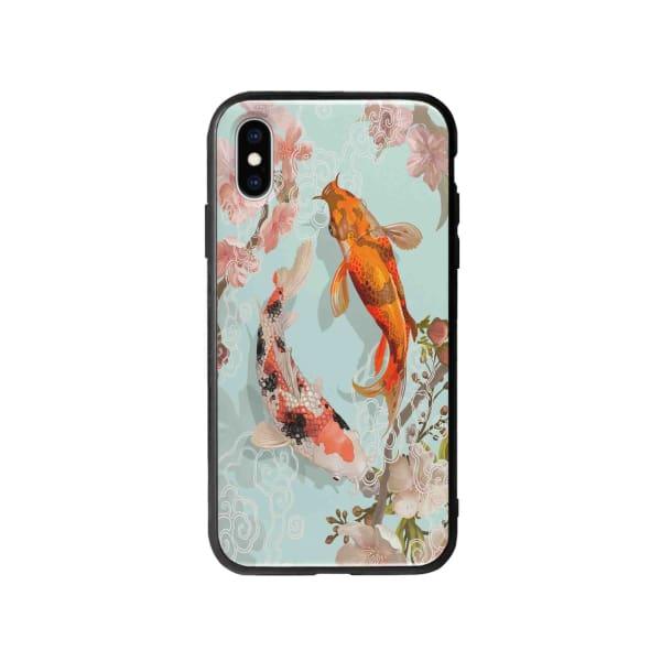 Coque Pour iPhone X Carpes Koï - Coque Wiqeo 10€-15€, Estelle Adam, Illustration, iPhone X Wiqeo, Déstockeur de Coques Pour iPhone