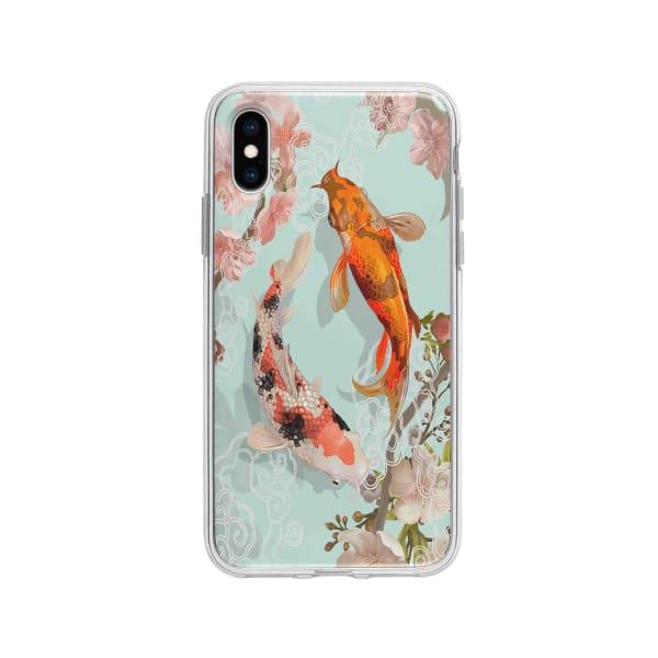 Coque Pour iPhone X Carpes Koï - Coque Wiqeo 10€-15€, Estelle Adam, Illustration, iPhone X Wiqeo, Déstockeur de Coques Pour iPhone