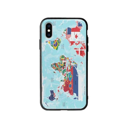 Coque Pour iPhone X Carte du Monde - Coque Wiqeo 10€-15€, Estelle Adam, Illustration, iPhone X Wiqeo, Déstockeur de Coques Pour iPhone