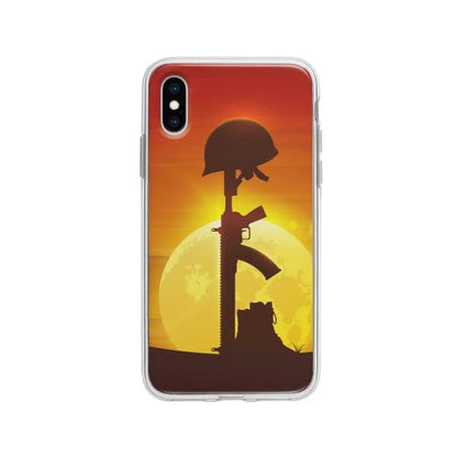 Coque Pour iPhone X Casque et Fusil - Coque Wiqeo 10€-15€, Estelle Adam, Illustration, iPhone X Wiqeo, Déstockeur de Coques Pour iPhone