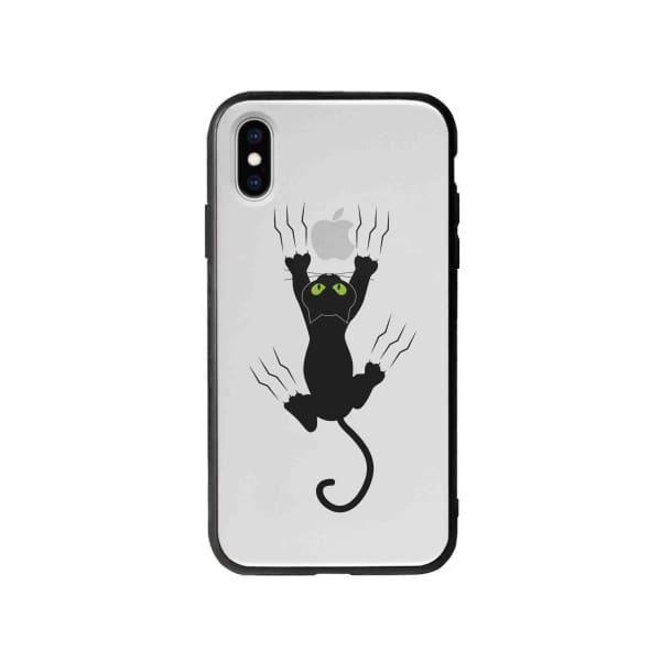 Coque Pour iPhone X Chat Griffant - Coque Wiqeo 10€-15€, Géraud Fournier, Illustration, iPhone X, Mignon Wiqeo, Déstockeur de Coques Pour iPhone