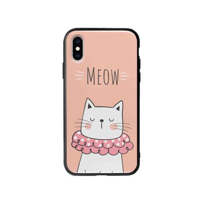 Coque Pour iPhone X Chat Meow - Coque Wiqeo 10€-15€, Animaux, Géraud Fournier, iPhone X, Mignon Wiqeo, Déstockeur de Coques Pour iPhone