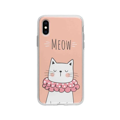 Coque Pour iPhone X Chat Meow - Coque Wiqeo 10€-15€, Animaux, Géraud Fournier, iPhone X, Mignon Wiqeo, Déstockeur de Coques Pour iPhone