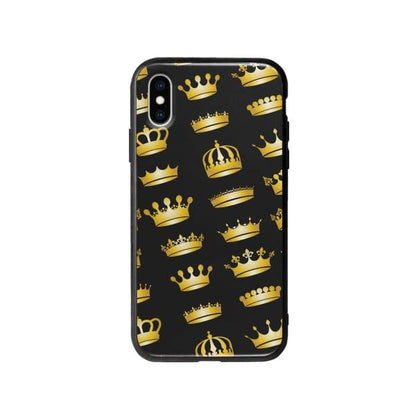 Coque Pour iPhone X Couronnes Dorées - Coque Wiqeo 10€-15€, Estelle Adam, iPhone X, Motif Wiqeo, Déstockeur de Coques Pour iPhone