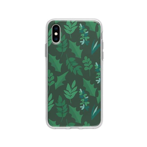 Coque Pour iPhone X Feuilles d'hiver - Coque Wiqeo 10€-15€, Estelle Adam, Feuilles, iPhone X, Motif Wiqeo, Déstockeur de Coques Pour iPhone