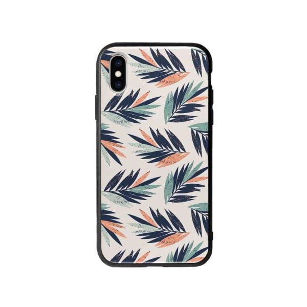 Coque Pour iPhone X Feuilles Tropicales - Coque Wiqeo 10€-15€, Estelle Adam, Feuilles, iPhone X, Motif Wiqeo, Déstockeur de Coques Pour iPhone