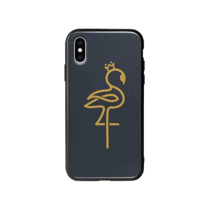 Coque Pour iPhone X Flamant Rose Linéaire - Coque Wiqeo 10€-15€, Animaux, Estelle Adam, iPhone X, Motif Wiqeo, Déstockeur de Coques Pour iPhone