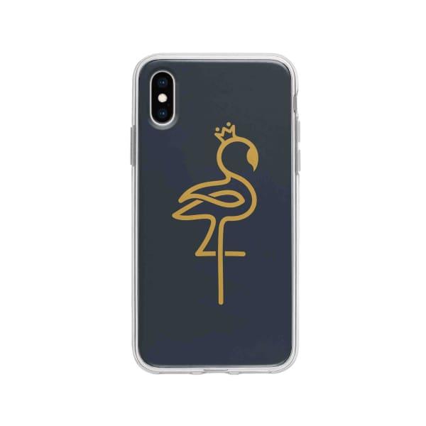 Coque Pour iPhone X Flamant Rose Linéaire - Coque Wiqeo 10€-15€, Animaux, Estelle Adam, iPhone X, Motif Wiqeo, Déstockeur de Coques Pour iPhone