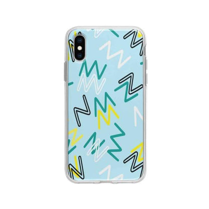 Coque Pour iPhone X Gribouillis Géométrique - Coque Wiqeo 10€-15€, Estelle Adam, iPhone X, Motif Wiqeo, Déstockeur de Coques Pour iPhone