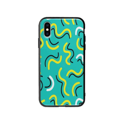 Coque Pour iPhone X Griffonnages Turquois - Coque Wiqeo 10€-15€, Estelle Adam, iPhone X, Motif Wiqeo, Déstockeur de Coques Pour iPhone