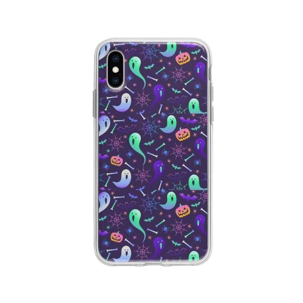 Coque Pour iPhone X Halloween Fantôme - Coque Wiqeo 10€-15€, Estelle Adam, iPhone X, Motif Wiqeo, Déstockeur de Coques Pour iPhone