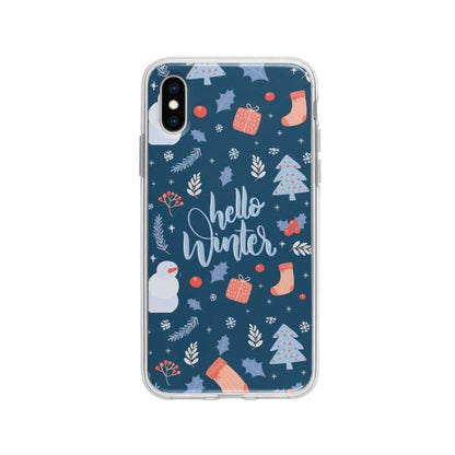 Coque Pour iPhone X "Hello Winter" - Coque Wiqeo 10€-15€, Estelle Adam, iPhone X, Motif Wiqeo, Déstockeur de Coques Pour iPhone