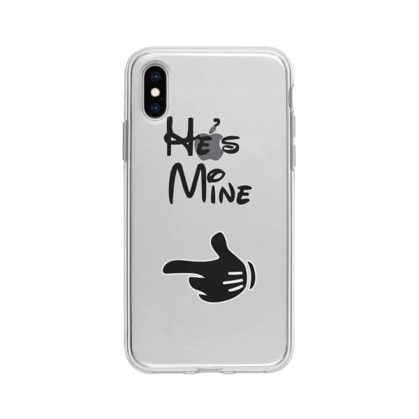 Coque Pour iPhone X "He's Mine" - Coque Wiqeo 10€-15€, Couple, iPhone X, Mireille Lachapelle Wiqeo, Déstockeur de Coques Pour iPhone