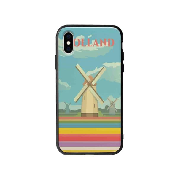 Coque Pour iPhone X Hollande - Coque Wiqeo 10€-15€, Illustration, iPhone X, Robert Guillory, Voyage Wiqeo, Déstockeur de Coques Pour iPhone