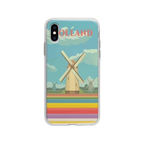 Coque Pour iPhone X Hollande - Coque Wiqeo 10€-15€, Illustration, iPhone X, Robert Guillory, Voyage Wiqeo, Déstockeur de Coques Pour iPhone