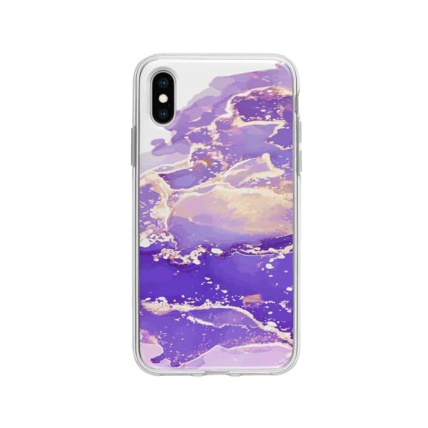 Coque Pour iPhone X Liquide Mauve - Coque Wiqeo 10€-15€, Estelle Adam, iPhone X, Motif Wiqeo, Déstockeur de Coques Pour iPhone